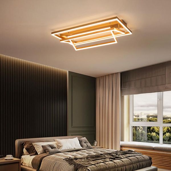 

chandeliers rectangle 3 layer luxury alluminum modern led chandelier lighting for living room bedroom indoor homechandelier lamp ac90v-260v
