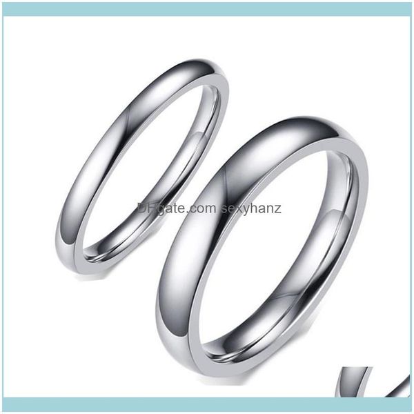 

cluster jewelryclassic 316 titanium stainless steel wedding bands sier color rings for men woman comfort fit us size 5-13 bague bijou, Golden;silver