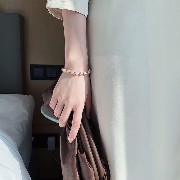 2021 новых барочных нитей натуральные жемчужины сексуальные бисером для женщин браслет мода мода модный темперамент браслеты Chaoren ювелирные изделия Южная Корея