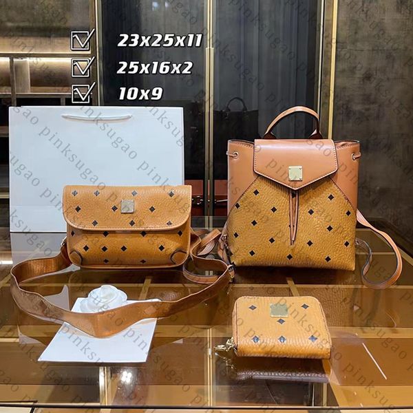 

pink sugao women backpack shoulder crossbody bags handbags large capcity fashion luxury desigers purse clutch shopping bag school bags 3pcs/