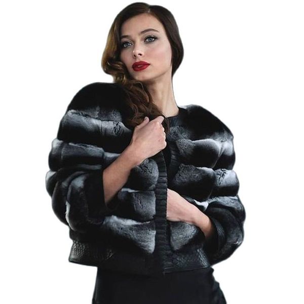

women's fur & faux winter coat women warm fashion jacket 2021 latest design overcoat customized, Black