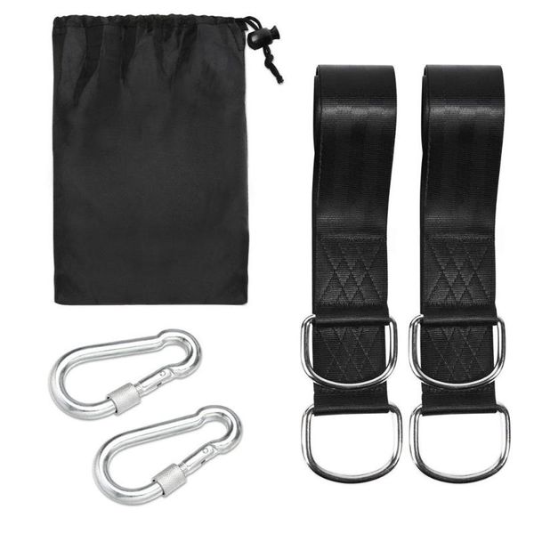 

hammocks 1set of super strong outdoor safety hammock strap belt hamac hamaca hamak traveling portable hanging tree rope with arabiner