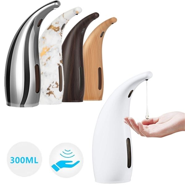 Banheiro 300ml Dispensador de sabão Automático Líquido Infravermelho Inteligente Sensor de Cozinha Touchless Foam Shampoo S 211222