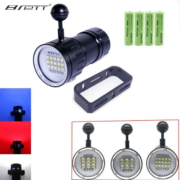 

flashlights torches led diving 20000lumens 6 x xhp70 underwater lighting 100m waterproof tactical torch for pography video fill l