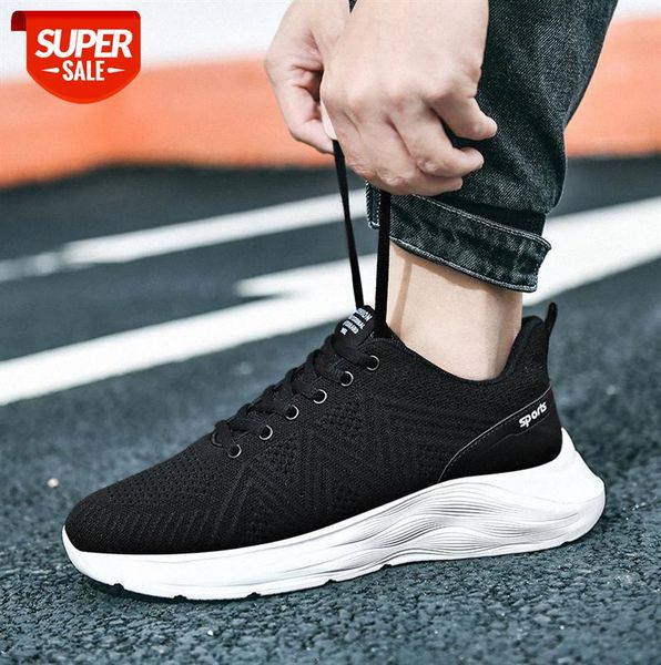 

men's round toe low-sports casual shoes front lace-up mesh flat-heel #pw5u