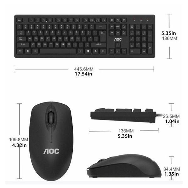 

keyboard mouse combos km210 104-key home office mute wireless and set for pc lapcomputer durable black business man