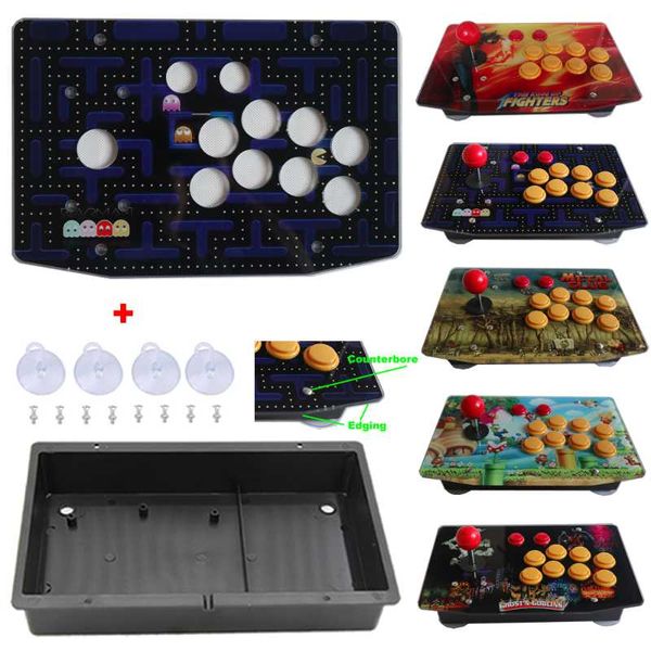 

rac-k500c 10 buttons hole acrylic artwork panel flat case diy arcade joystick kits game controllers & joysticks