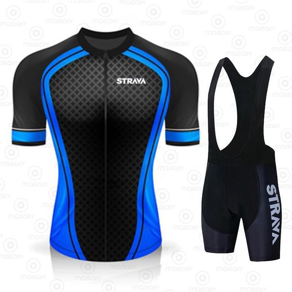 

strava men's cycling wear bicycle roupas ropa ciclismo hombre sets mtb maillot summer road bike triathlon suits racing, Black;blue