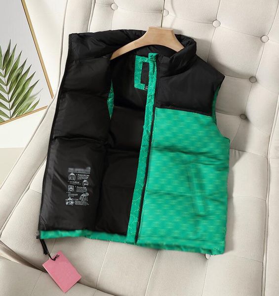 

outdoor sports down vest men and women fashion casual thick winter jacket designer brand embroidery logo down coat, Black;white