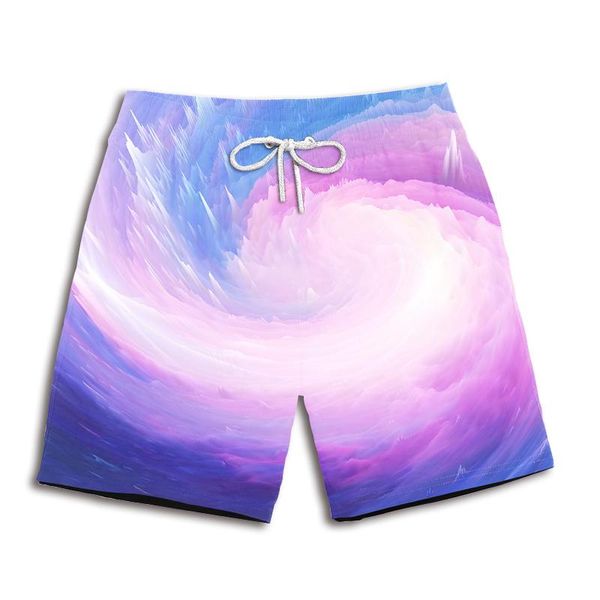 

men's shorts colorful vertigo hypnotic 3d men waist loose trouser quick dry clothes beach summer mens casual short homme, White;black