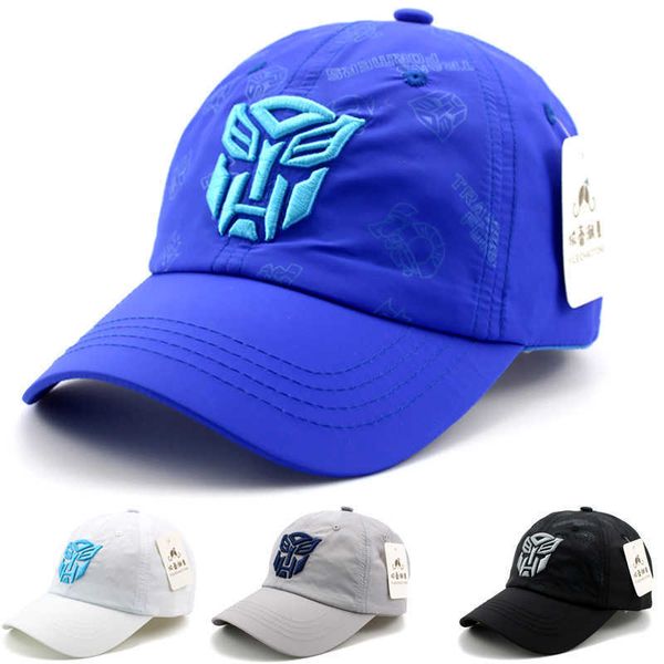 

korean fashion new spring children hat cartoon transformers boys and girls sun visor cap breathable quick drying, Yellow