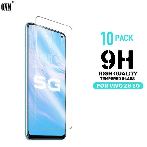 

10pcs z6 tempered glass for vivo 5g screen protector 2.5d 9h 6.57" protective film cell phone protectors