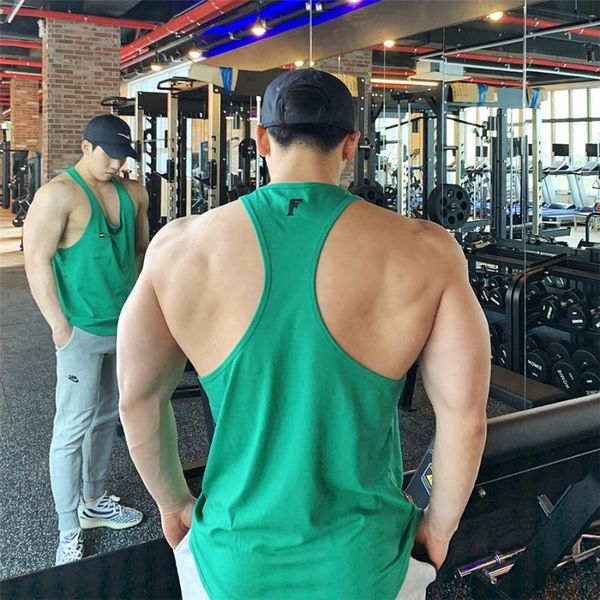 

men' tank 2021men' sling fashion sleeveless fitness bodybuilding muscle undershirt gym running exercise sport men vest, White;black