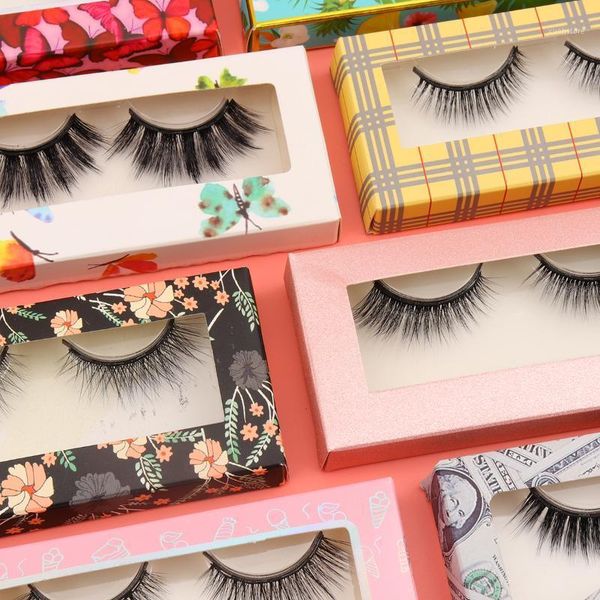 

wholesale eyelashes magnetic faux mink 3d false with custom eyelash box1