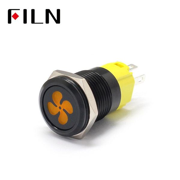 

smart home control 16mm 12v ledblack metal push button switch dashboard fan symbol momentary latching on off car racing