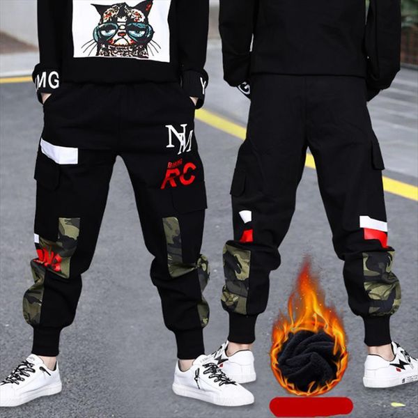 

winter camouflage cotton pants boys clothes outdoor miltary style cargo overalls camo long harem trousers kids, Blue