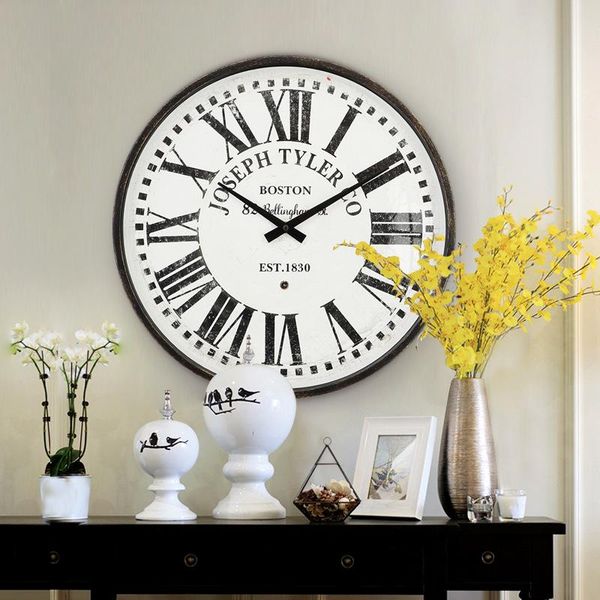 

roman retro wall clock living room home silent creative fashion watch clocks