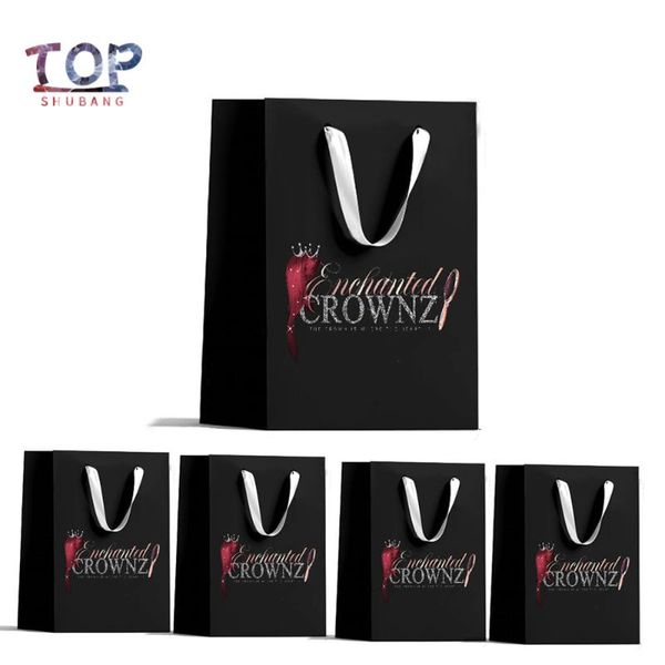

gift wrap custom paper bags with handles, shopping bags, bulk kraft, party, favor, goody,custom shop bag logo