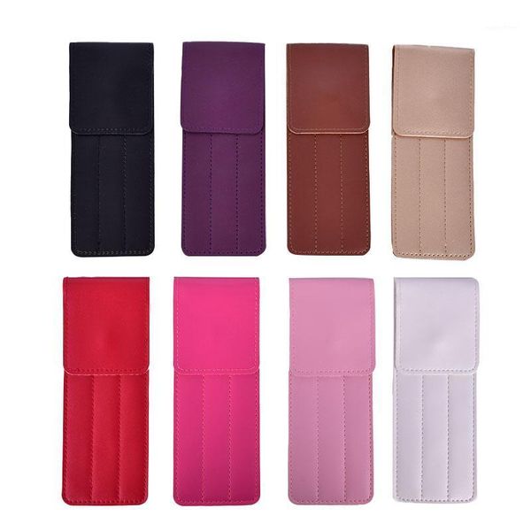 

eyelash extension special tweezers leather case professional storage bag for eyelashes kit portable safe makeup tools false1