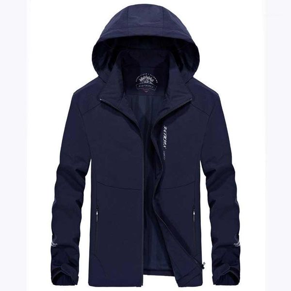 

men's jackets spring autumn fashion hooded jacket men casual polyester windbreaker male coat clothes big size, Black;brown