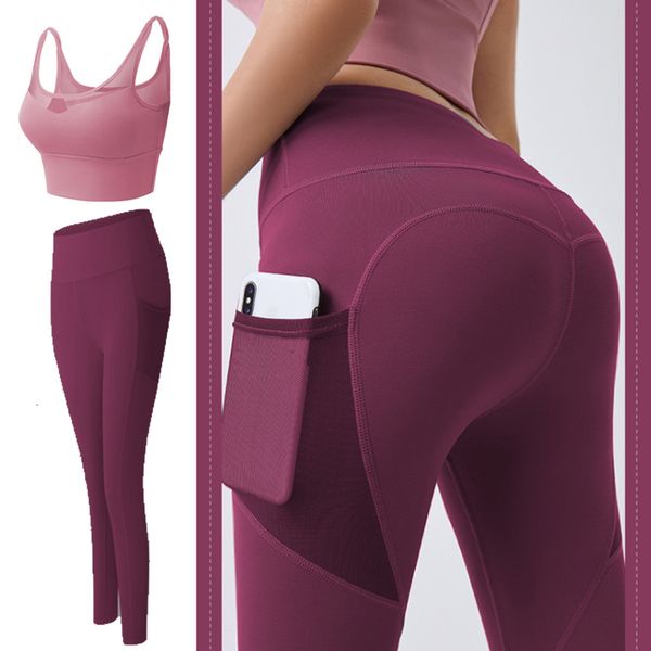 

legging yoga broek women with pocket plus size leggings sport girl gym tummy control jogging panty 's fitness, Black