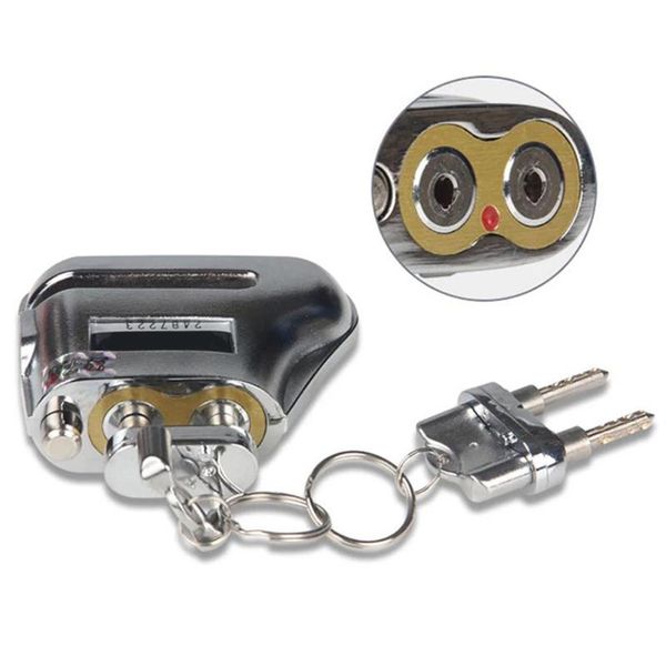 

practical disc brake lock universal anti theft durable scooter padlock key security dual core protect fixed motorcycle sturdy protection