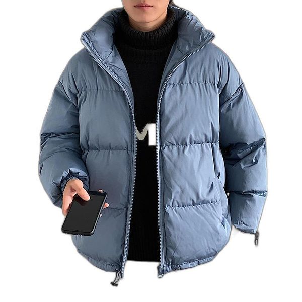 

men's down & parkas 2022 winter coat warm streetwear cotton coats slim male jackets windproof padded mens clothing drop, Black