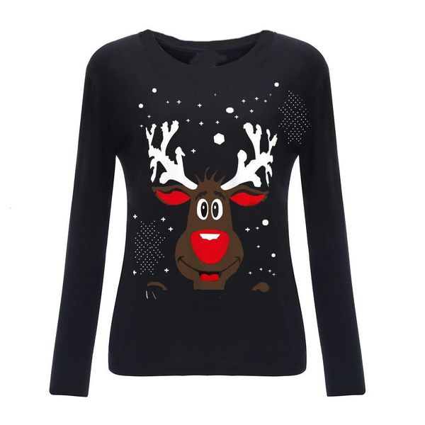 

christmas sweater female elk parent-child sweater ugly, White;black
