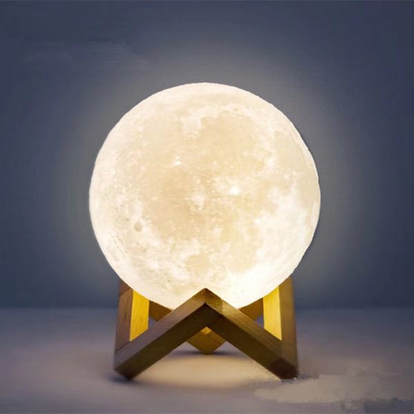 

3d moon starry sky light with stand romantic night light 3.15inch painted bedside lamp lover birthday thanksgiving gift