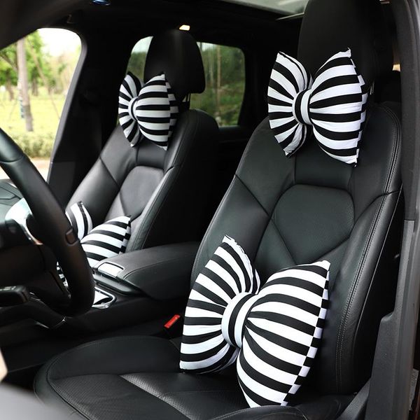 

seat cushions car interior accessories girl style pad neck pillow soft plush waist