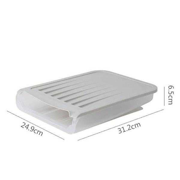 

storage bottles & jars 3-row kitchen stacked auto scrolling egg holder box rack container 203f