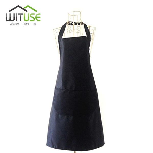

aprons wituse 2021 factory price brief black casual sleeveless cooking work kitchen apron with pocket
