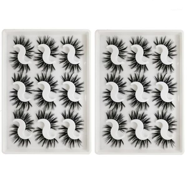 

10-25mm fake eyelashes 100% mink lashes natural dramatic volume extension false1