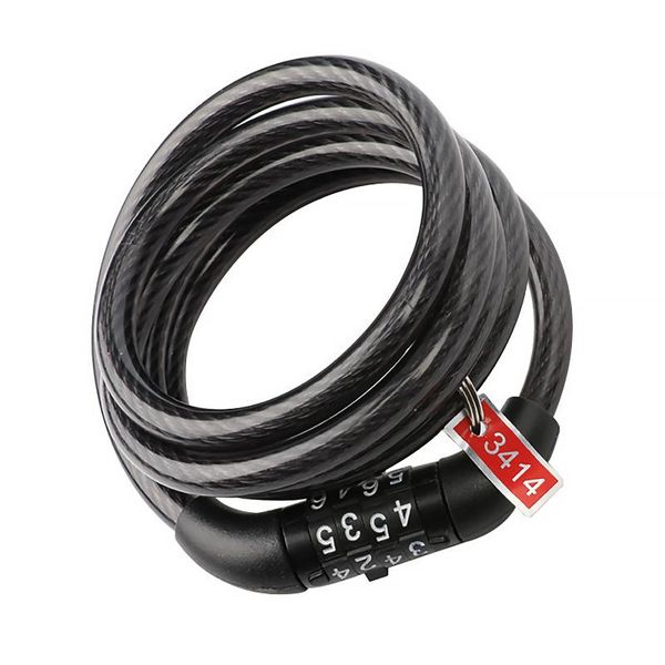 

bike locks lock anti-theft coiled secure 4-ddigit resettable combination bicycle cable password cycling equipment