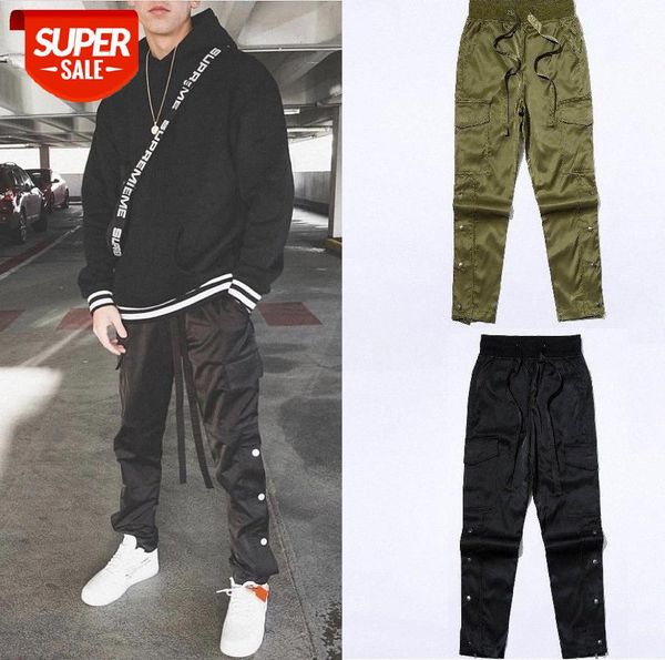

fog sixth tooling velcro trousers ins functional wind kanye outside zipper button casual pants #ha0k, Black