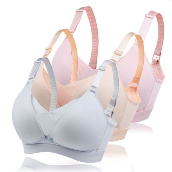 

bras maternity nursing pregnant women lingerie breastfeeding no rims front closure breast feeding big size brassieres p8cw, Red;black