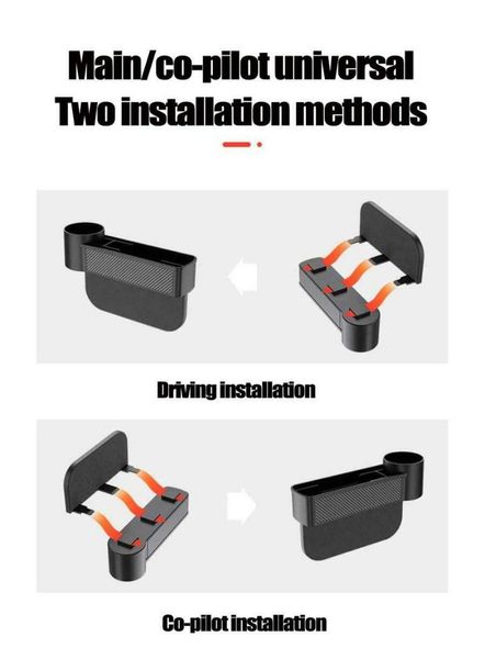 

car organizer abs plastic cup holder catcher filler storage box