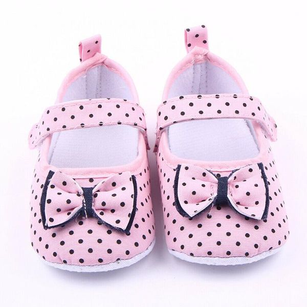 

first walkers baby summer shoes born toddler boy girl anti-slip sole crib shoe bowknot dot print casual sneaker for 3-12months