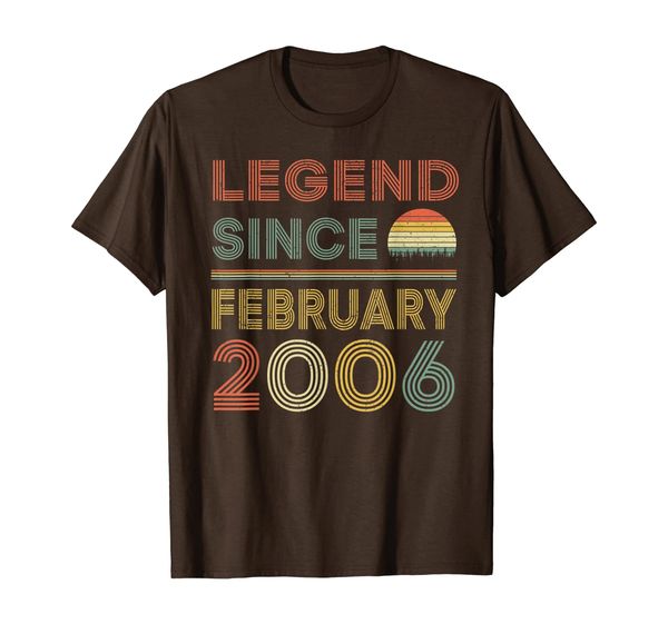 

legend since february 2006 - 14th birthday gifts t-shirt, White;black