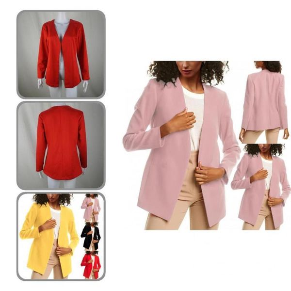 

women's suits & blazers anti-fade 4 colors fashion basic female button casual blazer for autumn, White;black