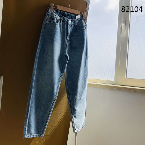 

autumn women style loose casual tapered pants cropped, Blue