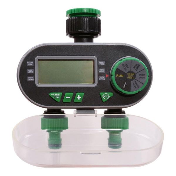 

ports digital water timer electronic solenoid valve irrigation controller with delay function for auto/manual garden watering equipments