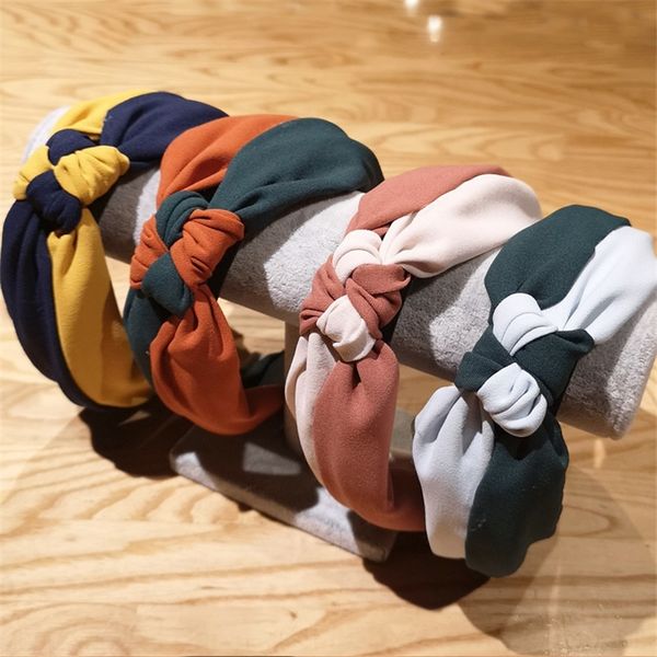 

bafa jia jingwen's same hair korean cloth cross wide edge headband lady's versatile mori headbands hairpin, Silver