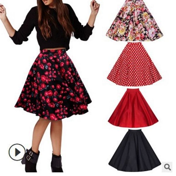 

fashionable short summer printed women's fashion skirt, Black