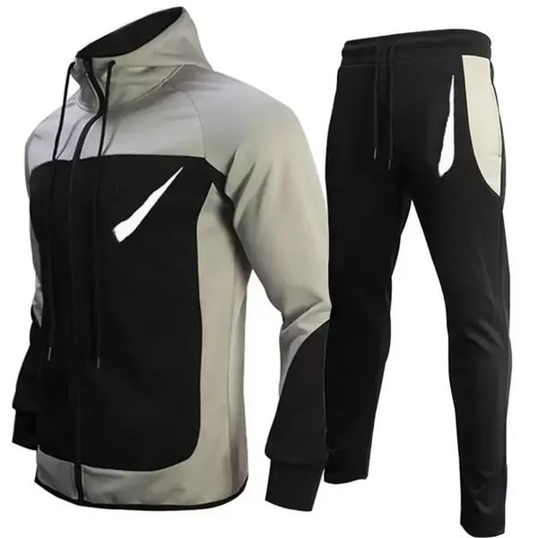 

men's tracksuits winte designer tracksuit letter logo mens sportswear sweat suits autumn hoodies street leisure men jogger classic wome, Gray