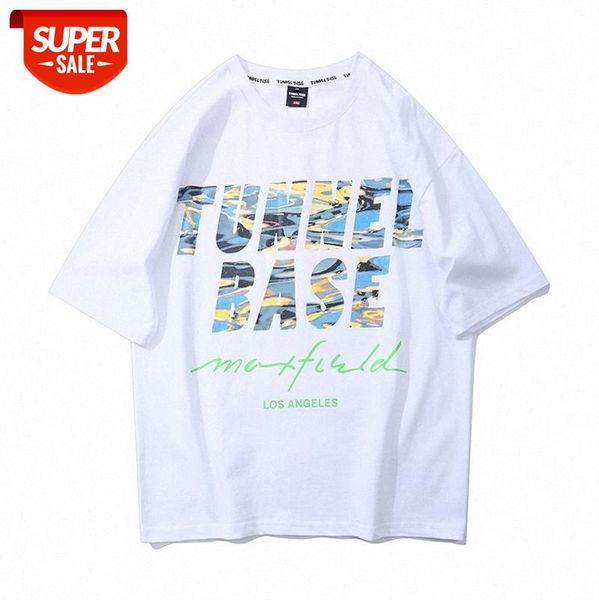 

american high street hipster print t-shirt, loose illustration character letter laser printing short-sleeved tee male #oa1g, White;black