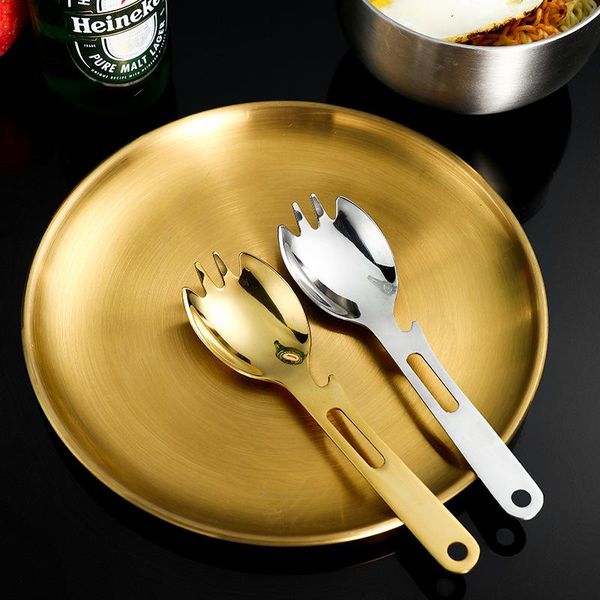 

forks stainless steel fruit fork salad spoon one knife butter beer open cake bottle opener home flatware