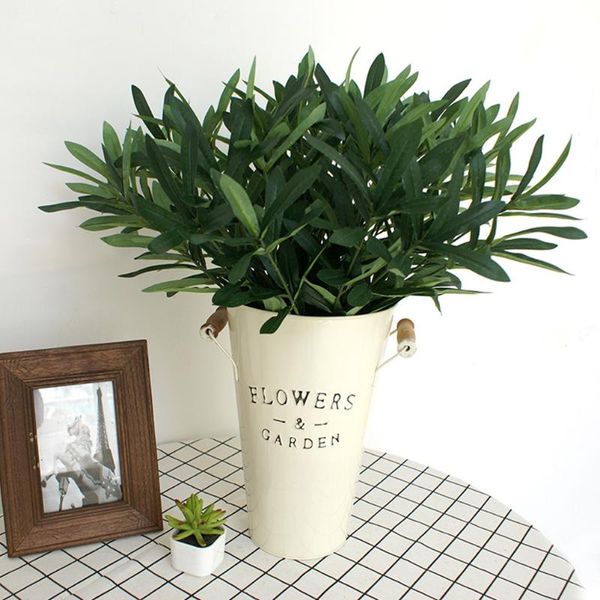 

decorative flowers & wreaths 1pc simulation olive leaves decoration fake plant flower arrangement supplies
