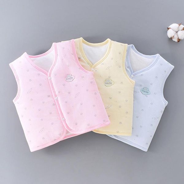 

vest 3 6 9 12 18 months baby infant toddler winter cotton autumn warm girl bot born, Blue