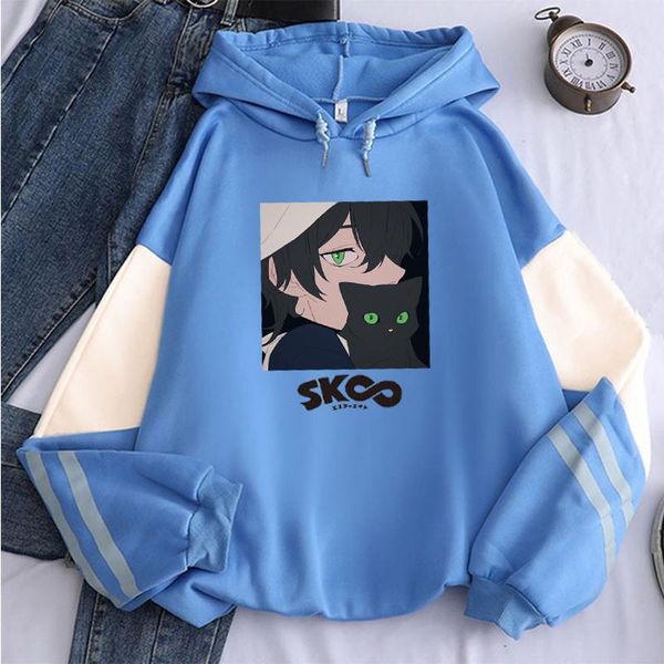 

men's hoodies & sweatshirts 2021 manga cartoon sk8 de infinity afdrukken capuchon mannen vrouwen lange mouwen unoitruien plus size, Black